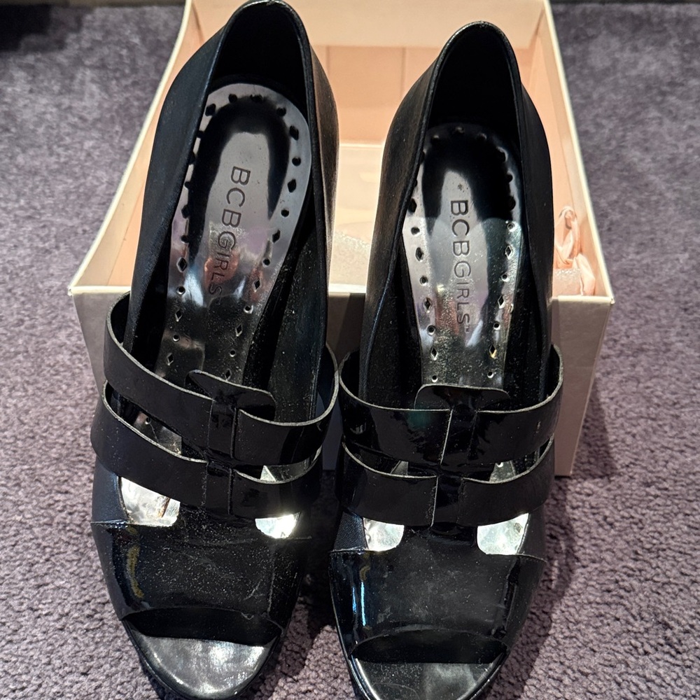 BCBGirls Black Strappy Heels